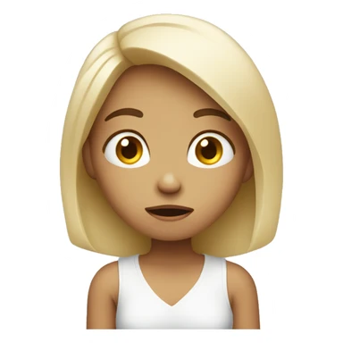 Confused girl white question  sticker