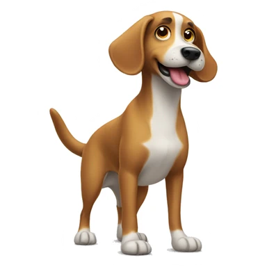 Dog with a big tail sticker