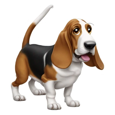 basset hound twerking sticker