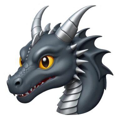 a minimalistic simple dark gray dragon sticker