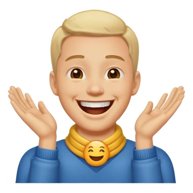 guy with hands around his neck laughing sticker