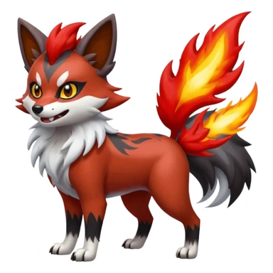 Lycanroc-Zorua-Litten-Mightyena-fusion sticker