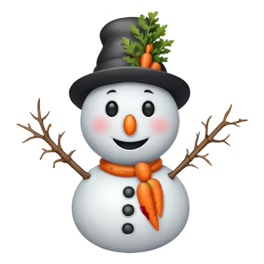 emoji snowman sticker