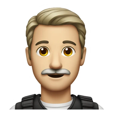 German man with middle mustache  sticker