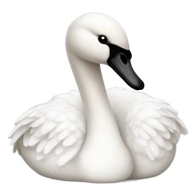 Swan with a bow sticker