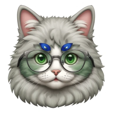 cat with glasses sticker