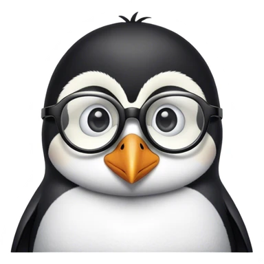 penguin wearing glasses sticker