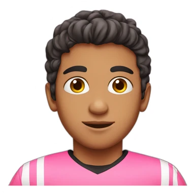 Arabic boy with pink soccer shirt  sticker
