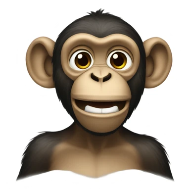 A monkey singing  sticker