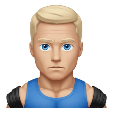 John Henry with blue eyes sticker