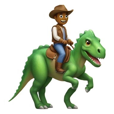 dinosaur riding a horse sticker