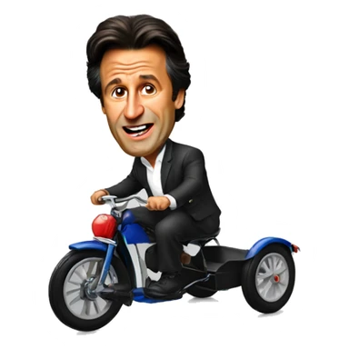 imran khan on a tricycle sticker