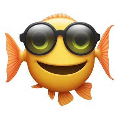 Fish with sunglasses  sticker