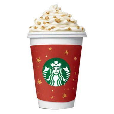 Starbucks cup in Christmas morning  sticker
