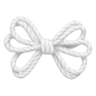 White string bow sticker