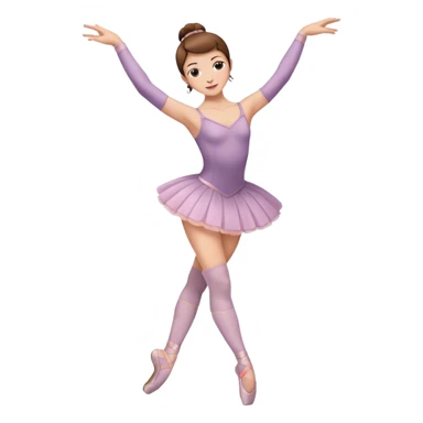 Ballet dancer in over the knee socks and brown hair sticker