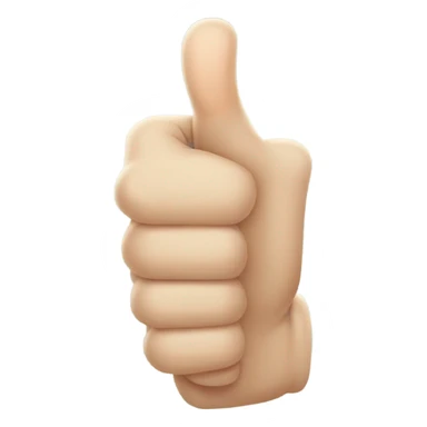Thumbs up with extra long thumb sticker