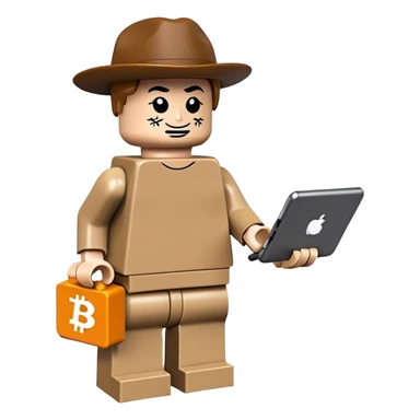 lego homme hackeur bitcoin sticker
