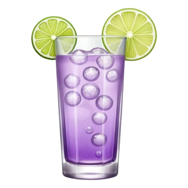 Cocktail light purple with high glass sticker