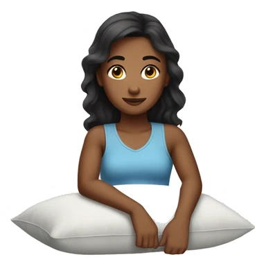 Girl with pillow sticker