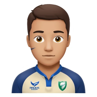Person in rugby jersey  sticker