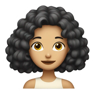 Una chica con pelo mono con una almohada sticker