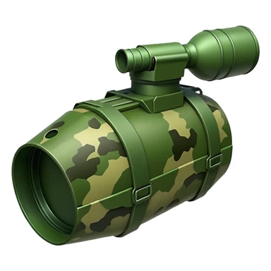 generate a realistic green elongated anti-tank mine that can be carried by a drone sticker