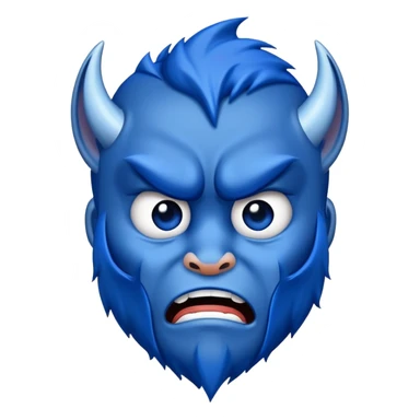 Duke university blue devil mascot crying sticker