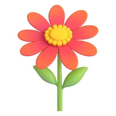 a single flower sticker