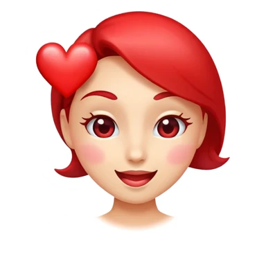 flirty winking face with heart sticker