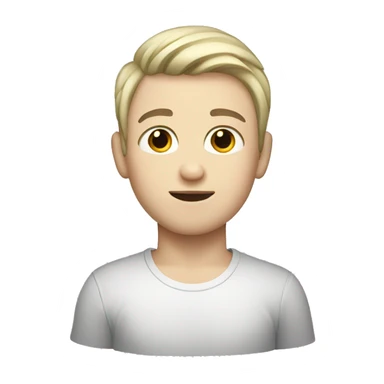 White skin boy with black hair sticker