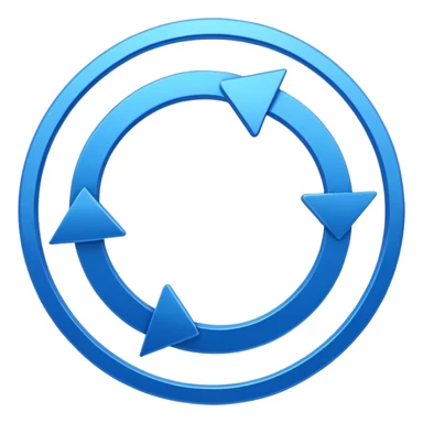  blue arrows in cycle sticker