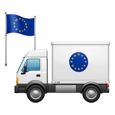 boxy cargo car with EU flag sticker