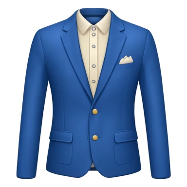 plain isolated blue blazer sticker