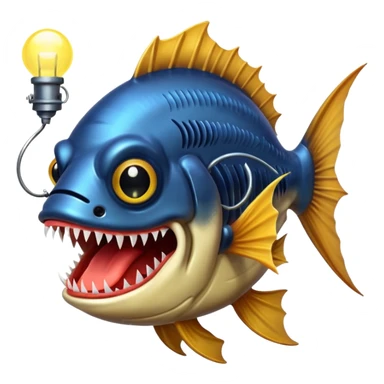 Angler Fish – Large mouth with sharp teeth and light lure sticker