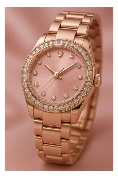 pink luxury watch sticker