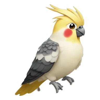 a cockatiel sitting on a branch sticker