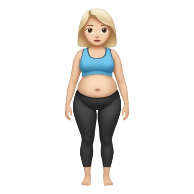 femme belly stuffing legging sticker