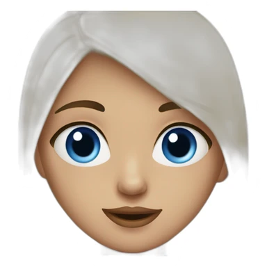 Fille aux yeux bleus sticker