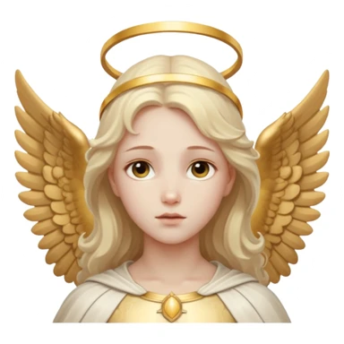 Aesthetic biblical face covered archangel sticker