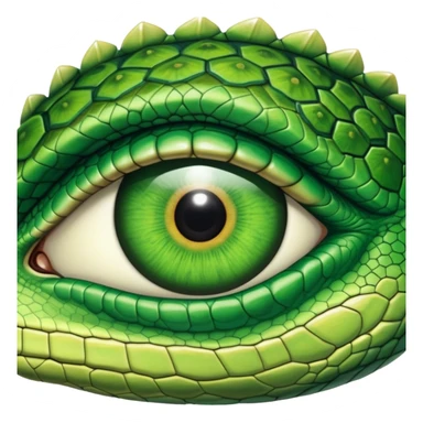 green eye with reptile pupil sticker