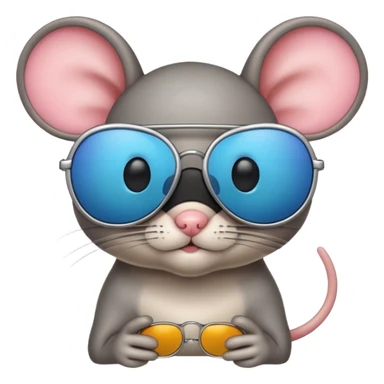 Mouse in sunglasses sticker