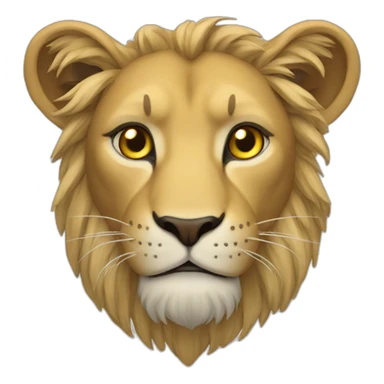 Chat sur lion sticker