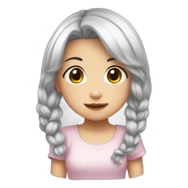 fille cute manga sticker