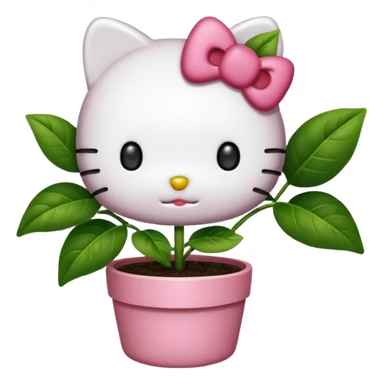 Hello Kitty holding a plant  sticker