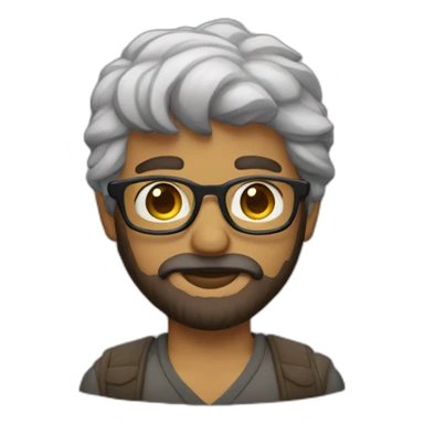 andino,gafas y barba sticker