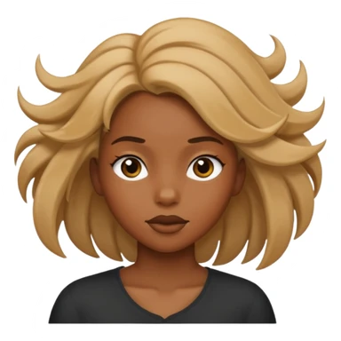 Black girl driving hair blowing sticker