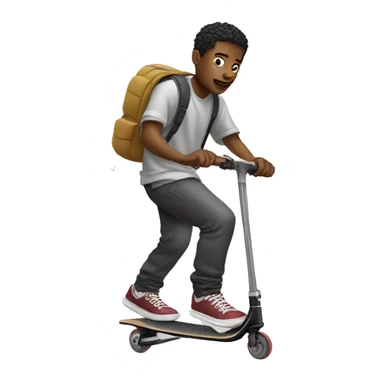 streetwear guy doing freestyle scootering sticker