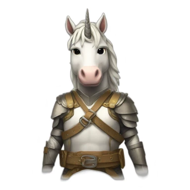 a unicorn liberation fighter with dangerous belt sticker