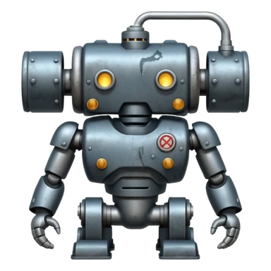 Realistic war machine with water pressure sticker